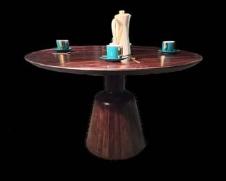 Auren Round Solid Wood Dining Table, 46"x46"x30", 107 lbs, 21"base diameter