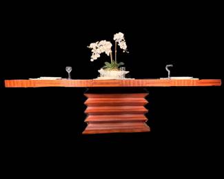 Global Views dining table or conference table w/ leaves.  