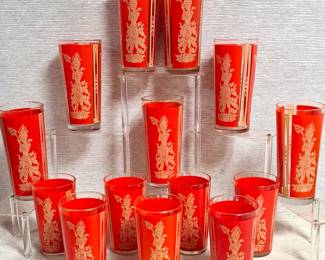 RED & GOLD THAI GLASSES