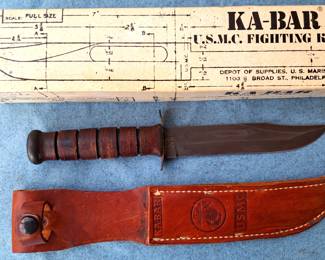 KA-BAR MARINE FIGHTING KNIFE VINTAGE
