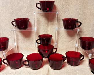 RUBY RED CRANBERRY GLASS