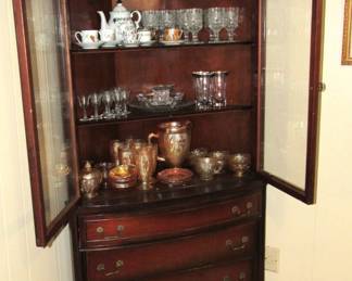 Mahogany corner cabinet