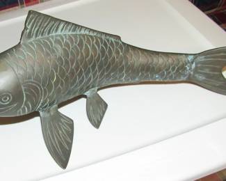 16" brass Koi
