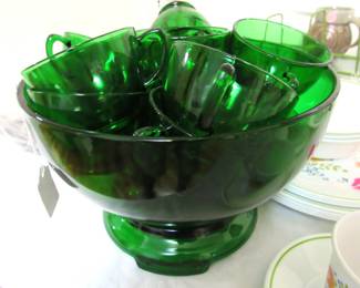 Depression punch bowl set