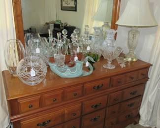 Solid maple dresser & mirror