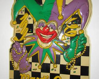 VTG plastic Mardi Gras decor