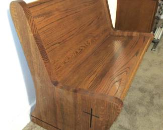 Solid oak church bench 40" wide