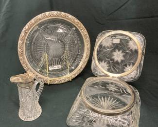Cut Glass with Sterling