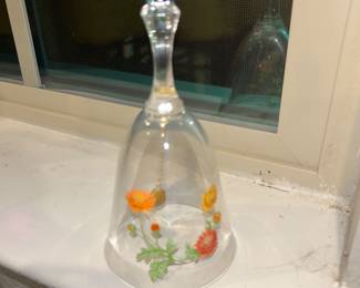 1978 Glass Dinner bell - November flower