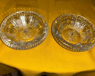 1973 east Berlin lead Crystal matching ash trays