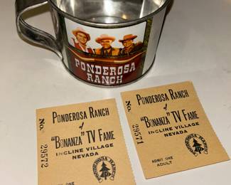 1975 Ponderosa Ranch tin cup