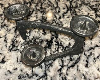 1971 pewter 3-candle holder, west Germany 