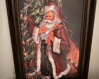 Framed Santa Claus art print