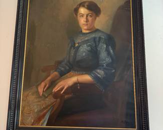 Original painting by artist "Rondoe" title "Portrait of a Young Woman"