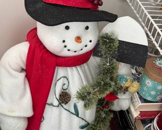 Large Santas and Snowman