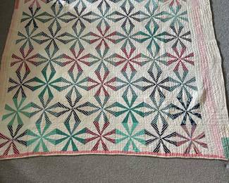 HUGE Collection of Homemade Antique and Vintage Hand-stitched Quilts: Arts and Crafts, Eight Point Star,Patchwork, Feed Sack, Fan, Block Pattern, American Southern, Diamond, Jacobs Ladder