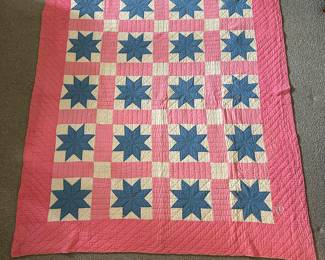 HUGE Collection of Homemade Antique and Vintage Hand-stitched Quilts: Arts and Crafts, Eight Point Star,Patchwork, Feed Sack, Fan, Block Pattern, American Southern, Diamond, Jacobs Ladder