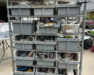 (2 of 2) Storage Rack with Miscellaneous Items