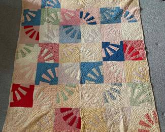 HUGE Collection of Homemade Antique and Vintage Hand-stitched Quilts: Arts and Crafts, Eight Point Star,Patchwork, Feed Sack, Fan, Block Pattern, American Southern, Diamond, Jacobs Ladder