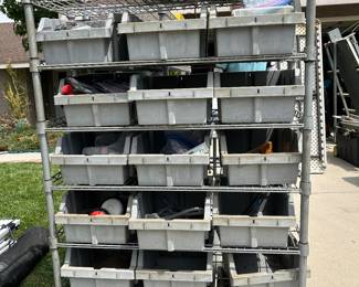 (1 of 2) Storage Rack with Miscellaneous Items