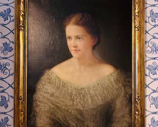 Beautiful antique portrait.  Oil on canvas.  