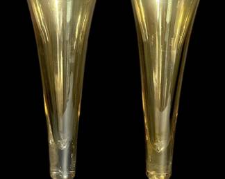 Pasabahce Amber Glass Champagne Flutes