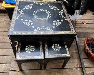 vintage tea table asian