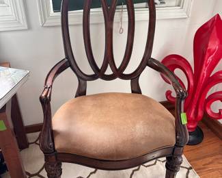PAIR transitional arm chair