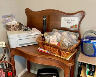 Folding Table, Paper Shredder, Copy Paper, HP Printer, Bentwood Chair