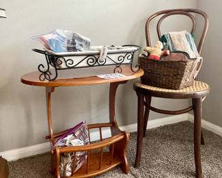 Side Table and Bentwood Chair