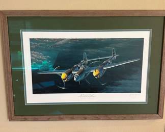 PR237William S Phillips Aircraft Artwork, Signed By Artist And Pilot Also Numbered