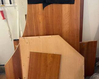 PR145Cherry Desk Corner Desk, Disassembled