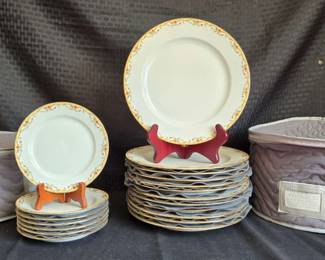 PR130Limoges Meuse By Vignaud Rust Yellow Flowers, Tan