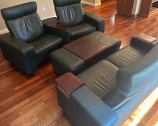 PR243Conversation, Loveseat, Chairs And Ottoman Set With Storage