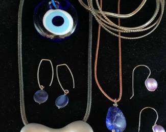 PR177Blue Costume Jewelry