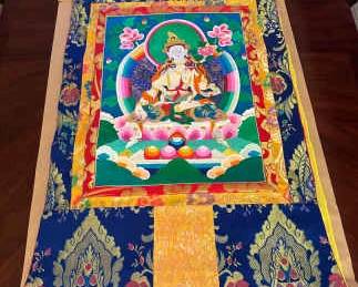 PR225Tibetan Appliqu Thangka Very Unusual