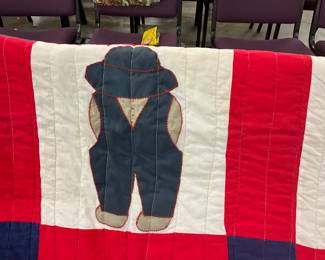 "Overall Sam" or "Farmer Sam" Pattern Quilt