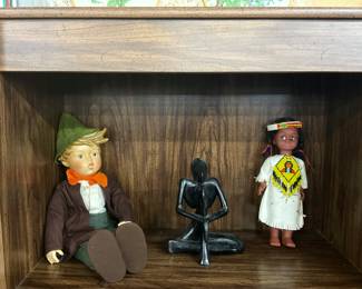 Hummel Porcelain Doll "Lost Sheep Boy" - Abstract Thinker Sculpture - Native American Indian Doll