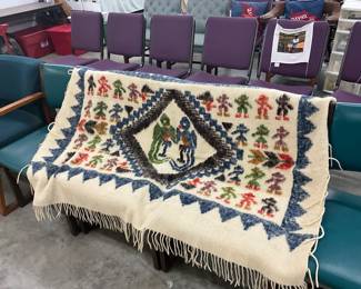 Peruvian or Guatemalan Wool Blanket 