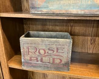 Rose Bud Wood Crate