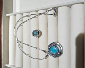 Sterling & Turquoise necklace & ring