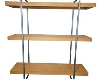 Lot #132 - Wood & Chrome Bookcase Etagere
