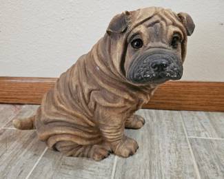 Lot #186 - Shar Pei Puppy Dog Statue