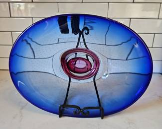 Lot #90 - Mid 20th Century Signed Goran Warff Kosta Boda Zoom Bowl