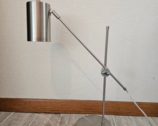 Lot #169 - Chrome Desk Table Lamp With Adjustable Arm