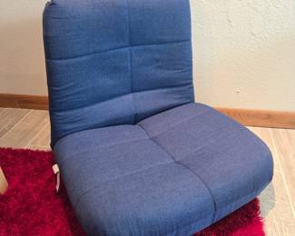 Lot #198 - bonVIVO Easy Lounge Floor Chair- Adjustable Padded Folding Chair with Back Support - Gaming Chair