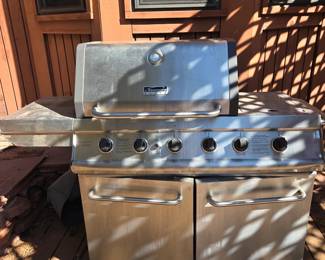 Lot #261 - Kenmore Elite Stainless Steel Gas Grill With Side Searing Burner.