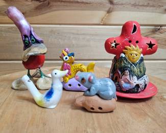 Lot #128 - Steven Lee Smeltzer Hawaii Whimsical Quacker Duck Clay Sculpture, And Other Ceramics