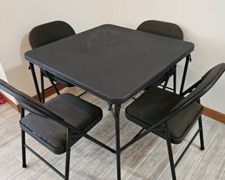 Lot #193 - Card Table and 4 Chairs