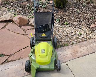 Lot #288 - Sun Joe MJ408E Electric Lawn Mower | 20-inch | 12-Amp | 7-Position | 14.5-Gal Collection Bag | Mulching Plug